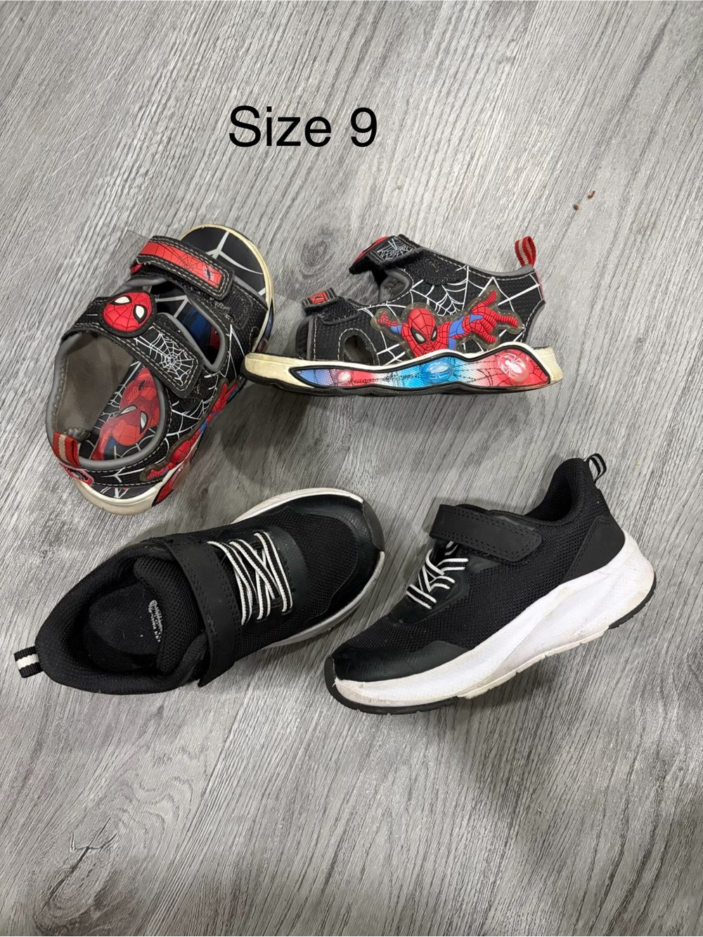 Spiderman Black & Red Light-Up Kids Sneakers